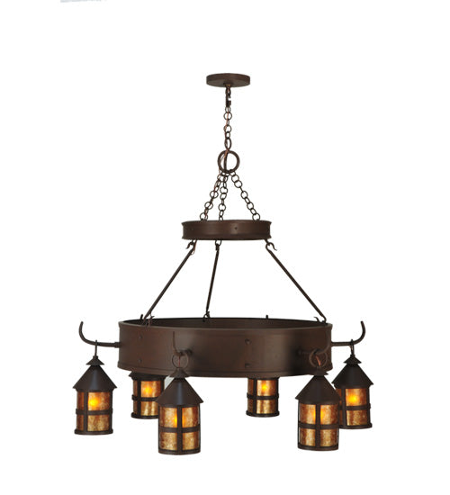 48" Meyda Wide Aberdeen 6 Light Chandelier | 107472