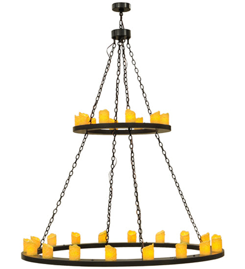 60"W Meyda Loxley 28 LT Two Tier Chandelier | 105525