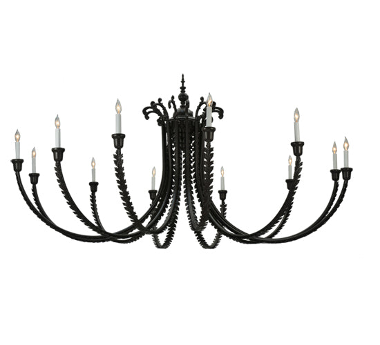 80"W Meyda Oak Bough 12 LT Chandelier | 108852