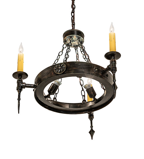 27" Meyda Wide Warwick 6 Light Chandelier | 112811