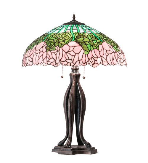30" Meyda High Tiffany Cabbage Rose Table Lamp | 126904