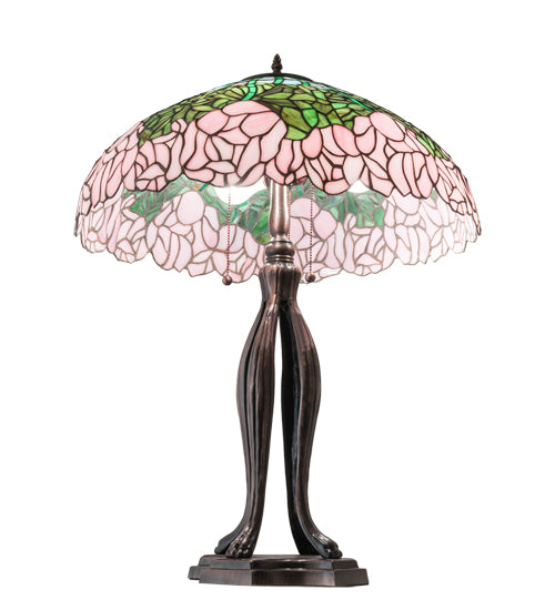 30" Meyda High Tiffany Cabbage Rose Table Lamp | 126904