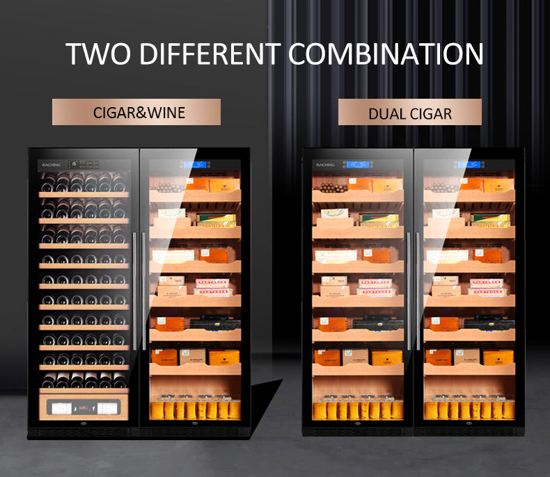 RACHING | CS600 Elecitrc Cigar Humidor Double Door Cabinets | 3000 Cigars