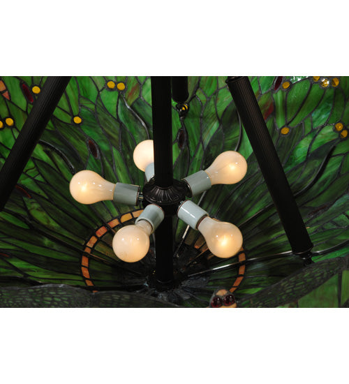 38"W Meyda Tiffany Hanginghead Dragonfly Flushmount | 130673
