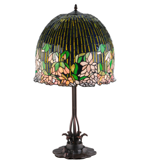 32"H Meyda Tiffany Flowering Lotus Table Lamp | 138581