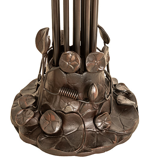 63" Meyda High Pink Tiffany Pond Lily 12 LT Floor Lamp | 15870
