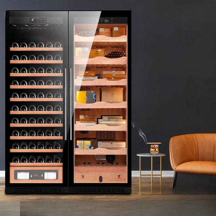 RACHING | CS600 Elecitrc Cigar Humidor Double Door Cabinets | 3000 Cigars