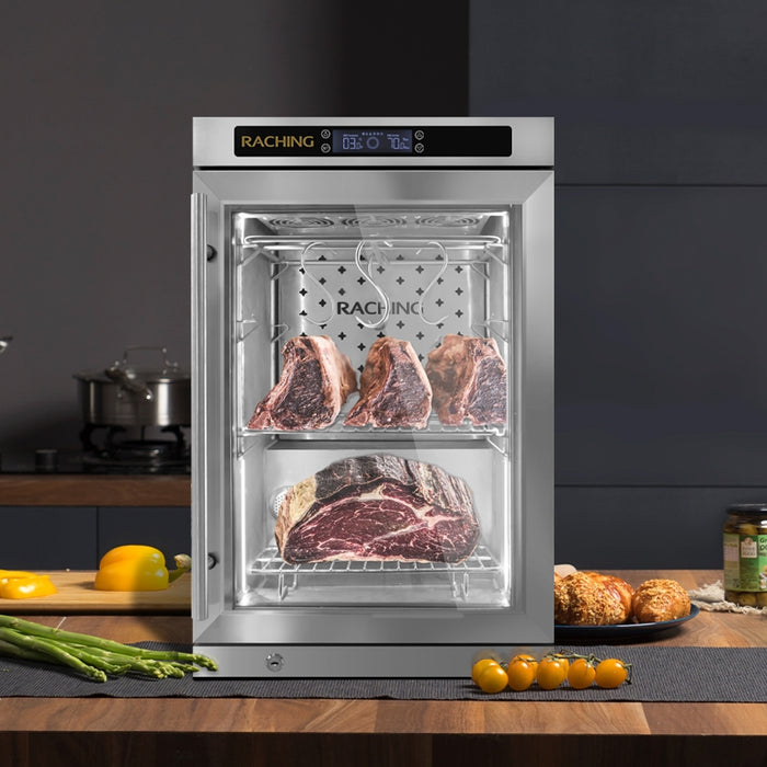 RACHING | W180A | Dry age meat Cabinet, with two hooks | Stainless Steel & LCD screen | 50 L Volume