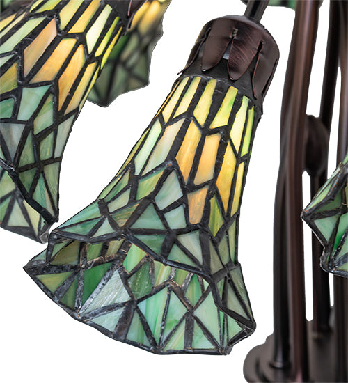 24" Wide Stained Glass 12 Light Chandelier | 251606