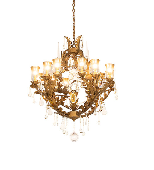 30" Wide French Baroque 13 Light Chandelier