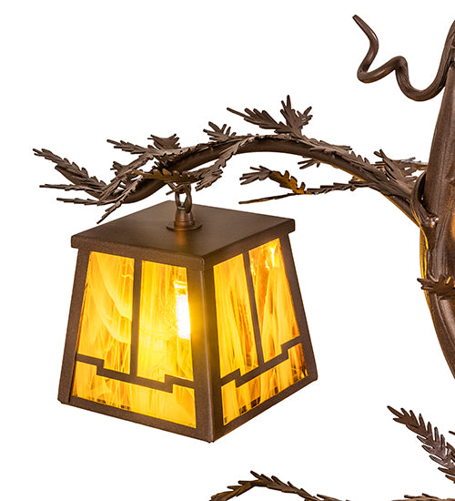 28" Wide Pine Branch Valley View 4 Light Chandelier | 259449