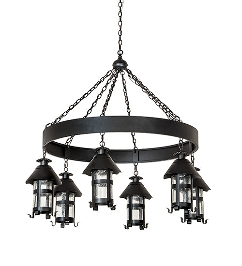 50" Wide Rutland 6 Lantern Chandelier | 259963
