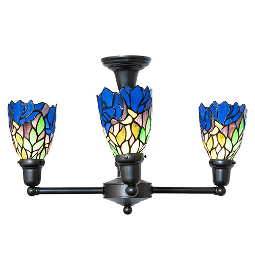 24" Wide Iris Revival 4 Light Chandelier | 261283