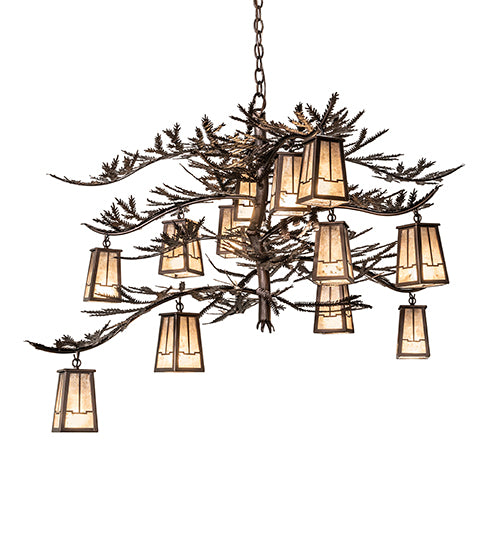 52" Wide Pine Branch Valley View 12 Light Chandelier | 262112