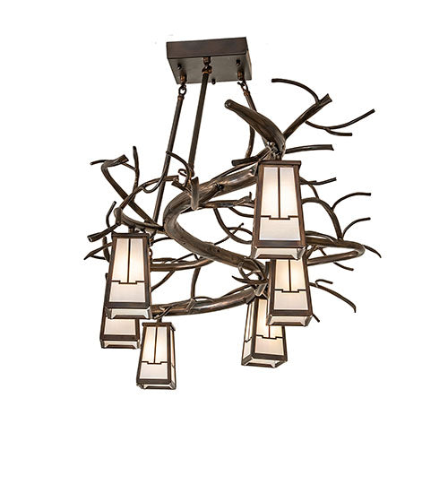 53" Long Winter Solstice 6 Light Oblong Chandelier | 262449