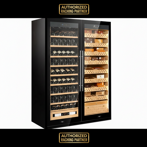 Authorized Raching Dealer - SD-800 Double-Door 760L Cabinet with 3000 Cigar Capacity.