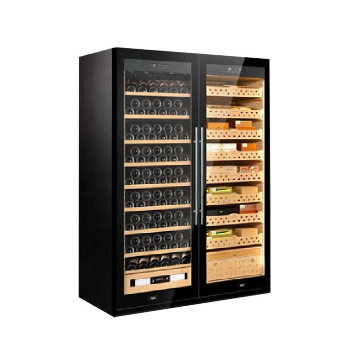 RACHING | SD800 Double Door Cabinet | 1500 Cigars | 2 in 1 storage Wine & Cigars