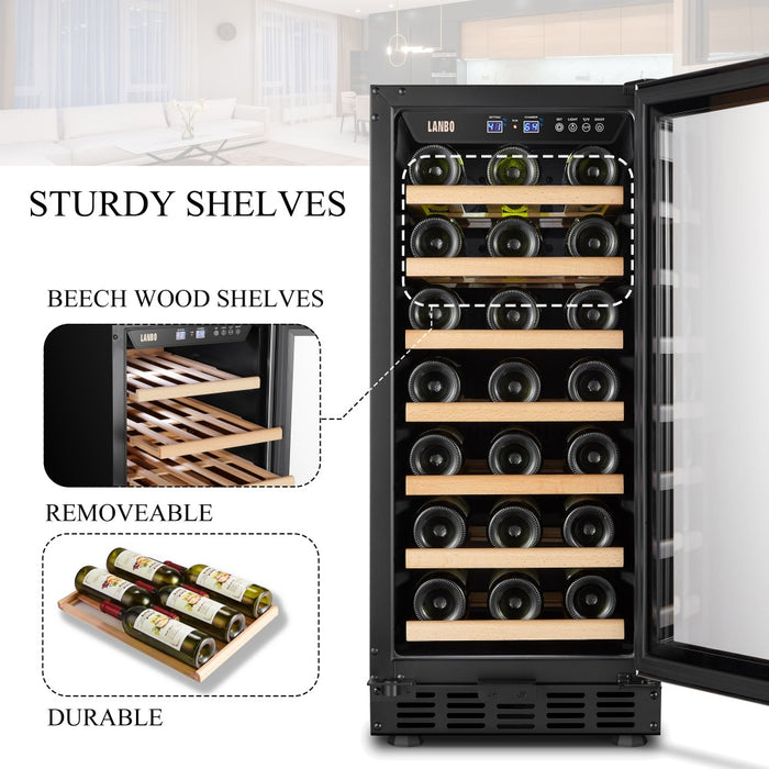 LANBO 33 BOTTLE SINGLE ZONE WINE COOLER - LW33S