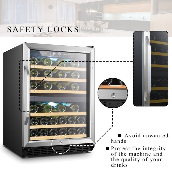 LANBO 46 BOTTLE DUAL ZONE WINE COOLER - LW46D