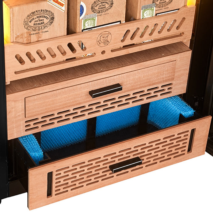 Yohtron Cigar Humidor | YC-448 | Cedar Shelves | 2300 Cigars | Built-in Hygrometer