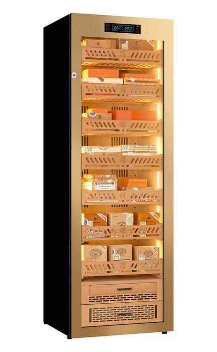 Yohtron Cigar Humidor | YC-448 | Cedar Shelves | 2300 Cigars | Built-in Hygrometer