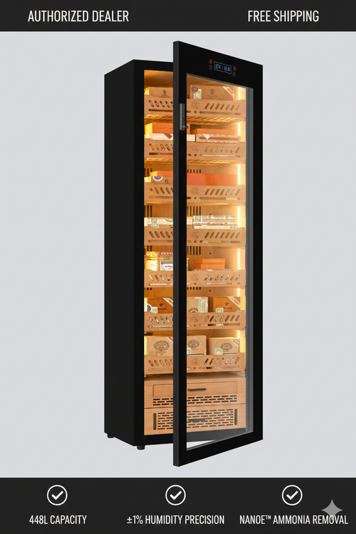 Yohtron YC-448 2300-Cigar Electric Humidor - Standard Key Lock Front View