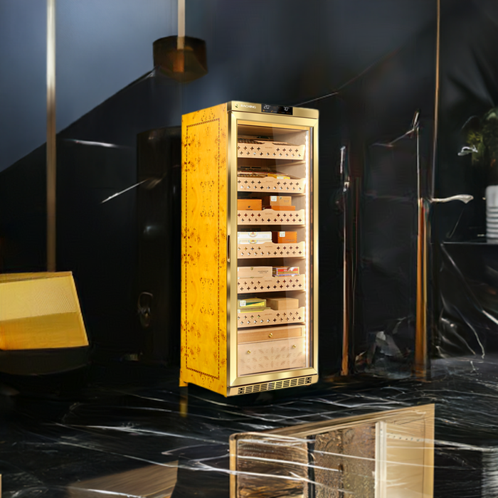RACHING | MON2800A | Climate Control Humidor Cabinet | 1300 Cigars | LED LIGHTING
