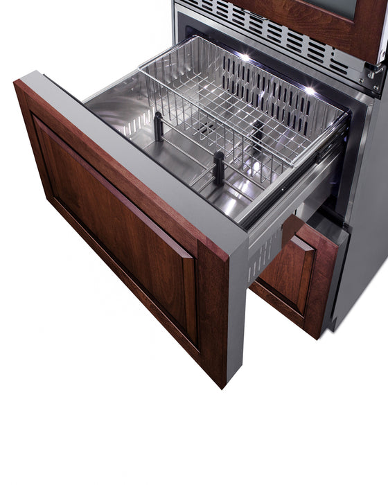 24" Wide Combination Dual-Zone Wine Cellar and 2-Drawer All-Freezer
