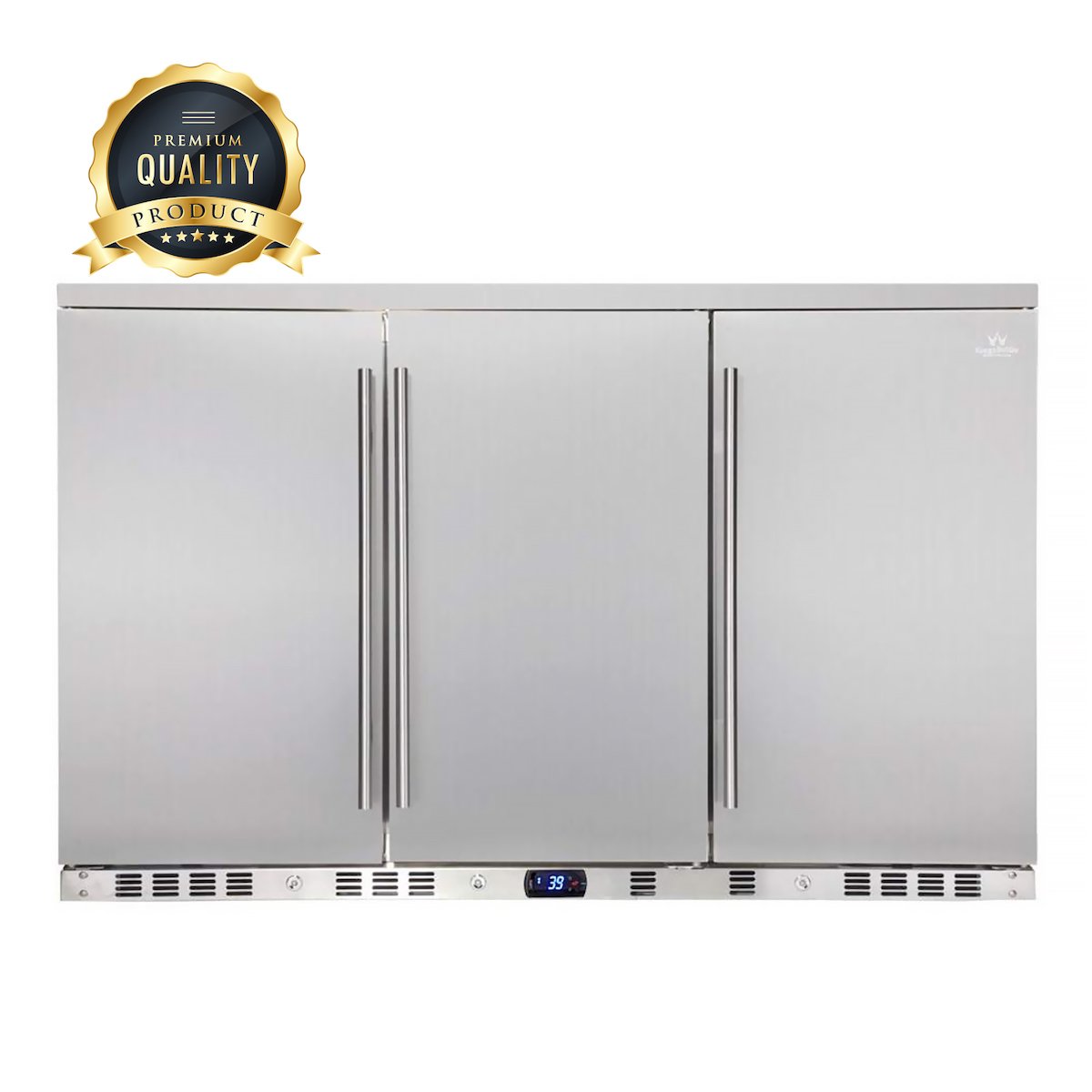 53 Inch 3-doored full stainless steel outdoor beverage fridge, 