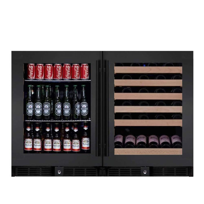 48 Inch Glass Door Side By Side Wine And Beverage Cooler Combo