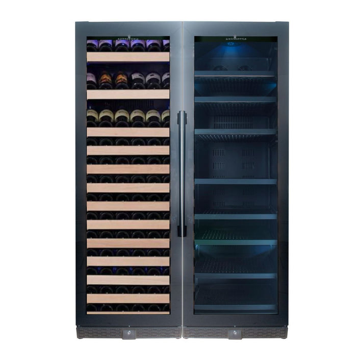 72" Large Wine And Beverage Cooler Drinks Combo With Clear Door