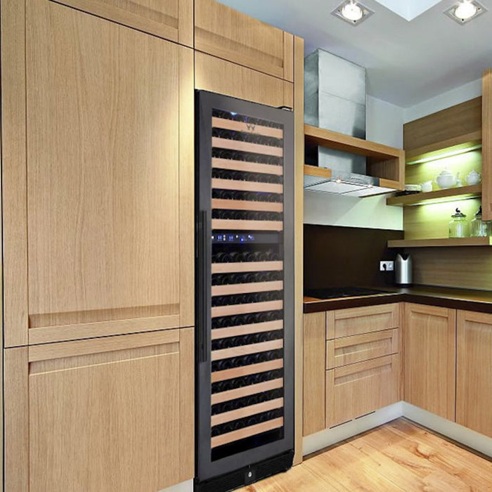 Wine Refrigerator With Glass Door, and Stainless Steel